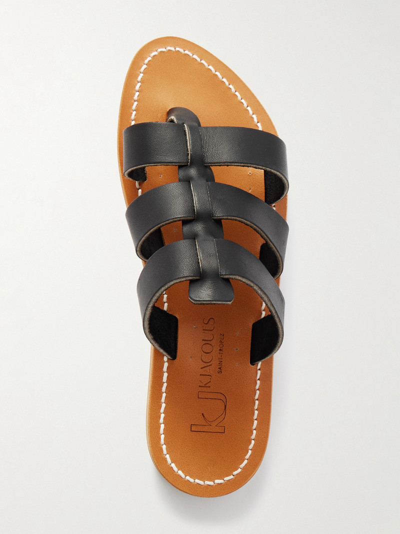 Dolon Cutout Leather Slides 5