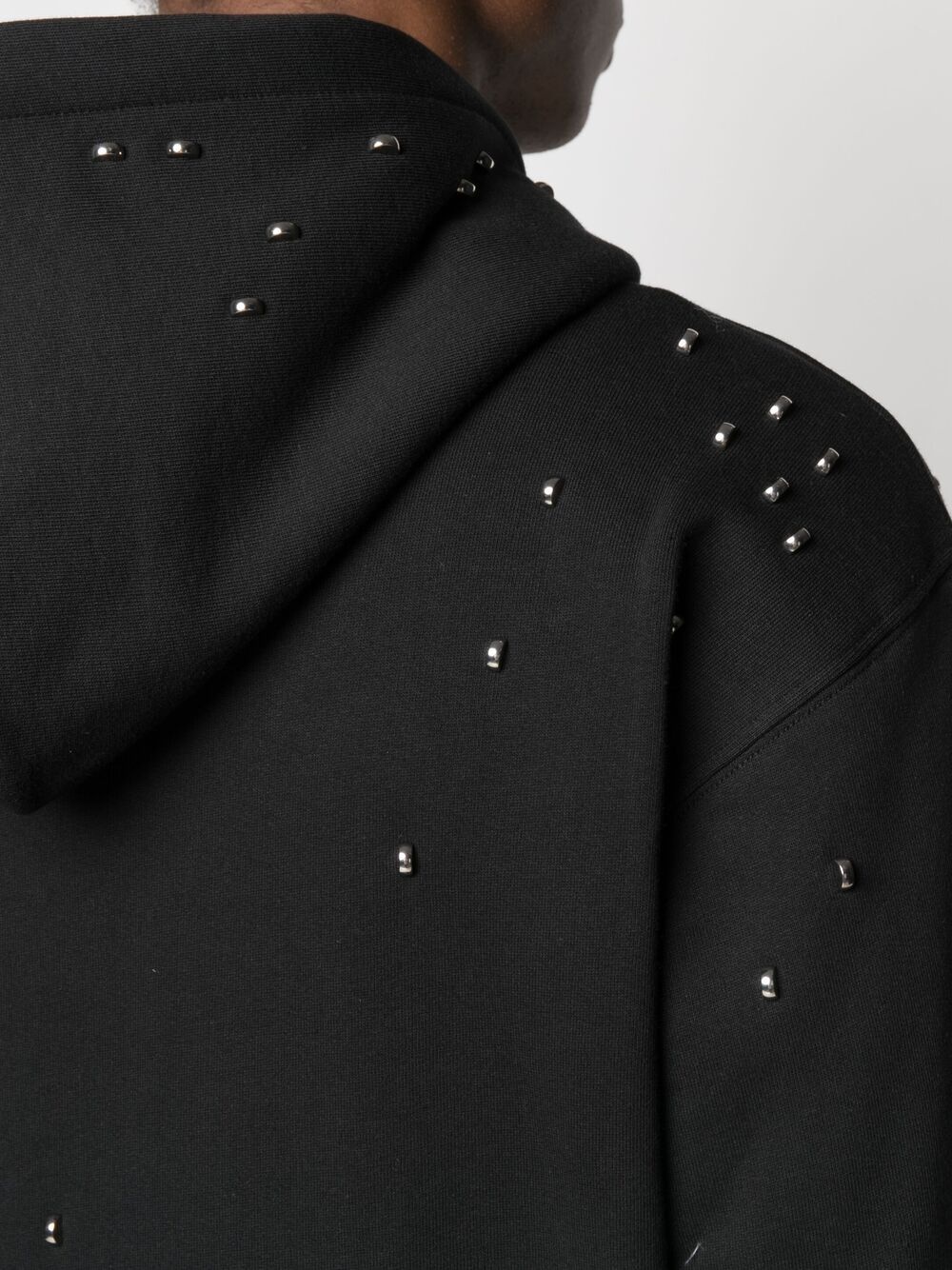 embellished zip-up hoodie - 5