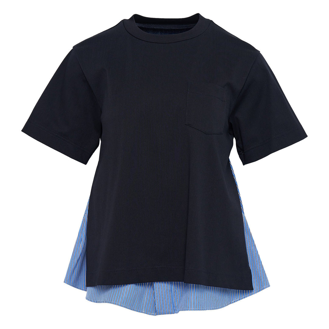 Poplin X Cotton Jersey T-Shirt - 1