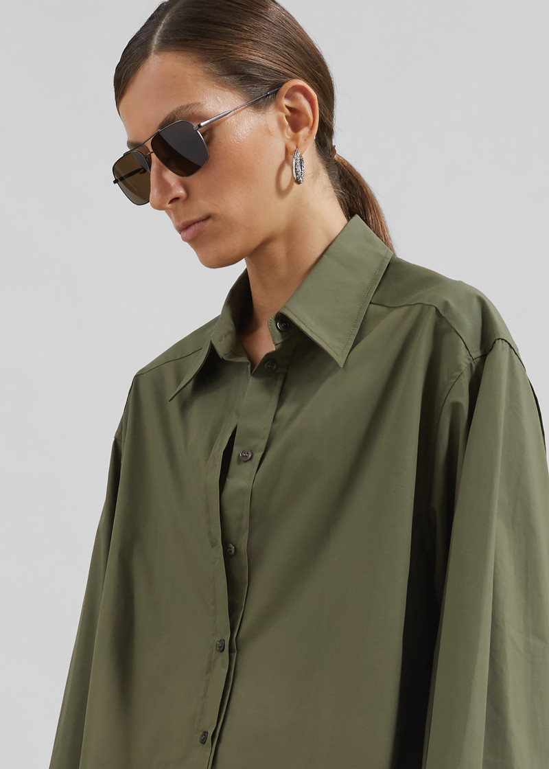 Prato Button Up Shirt - Khaki 6