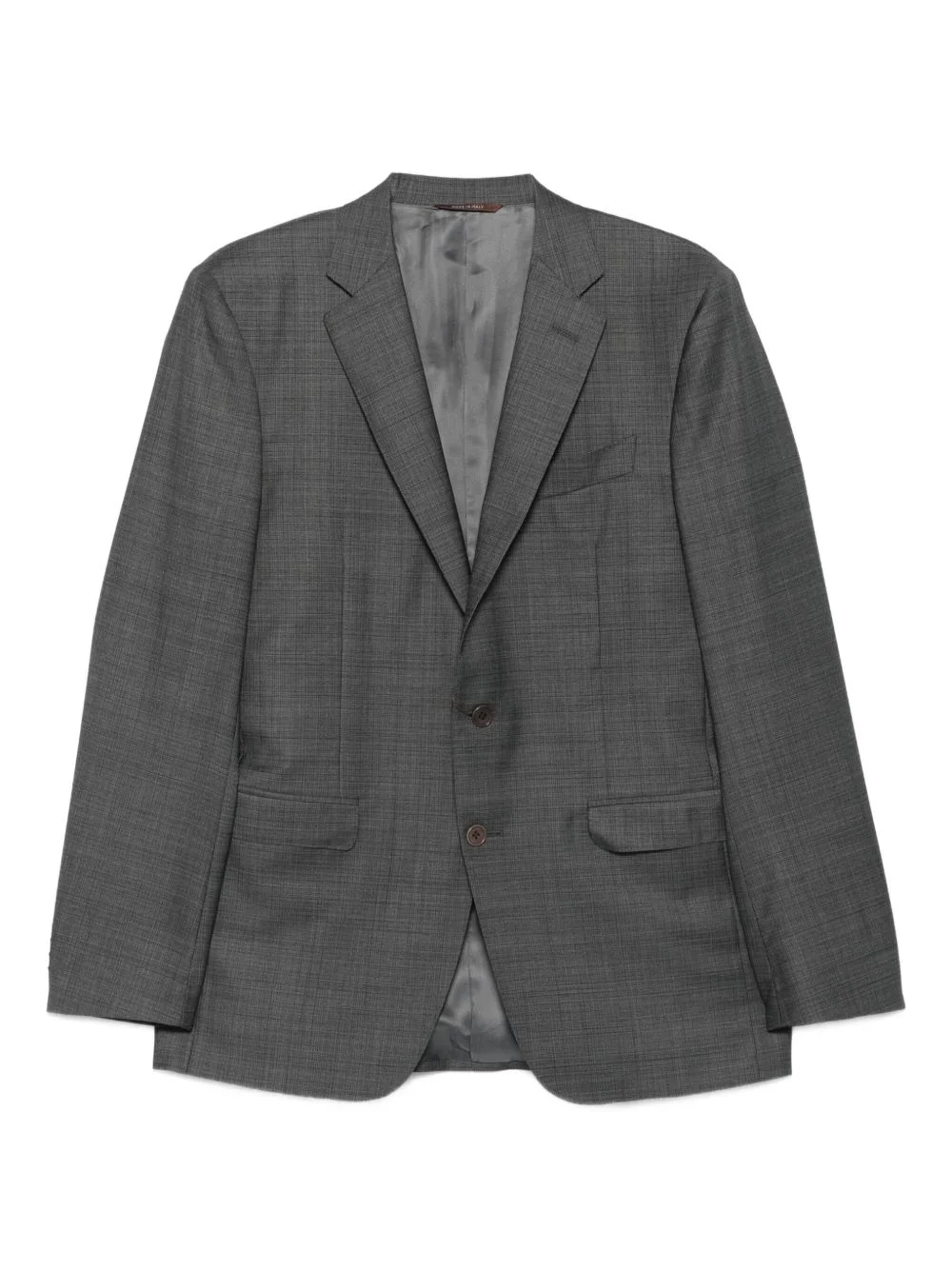 three-button check suit - 1