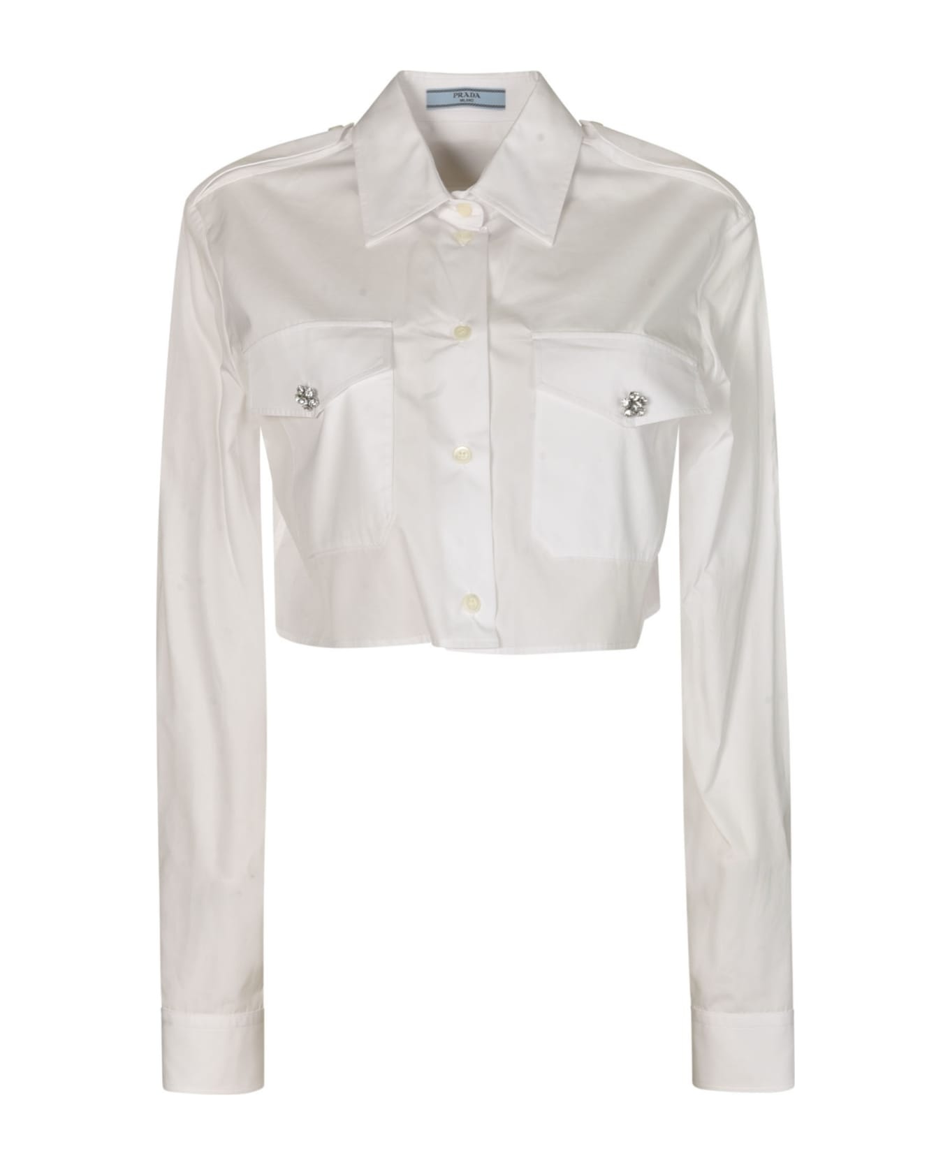 Pocket Front Cropped Shirt - 1