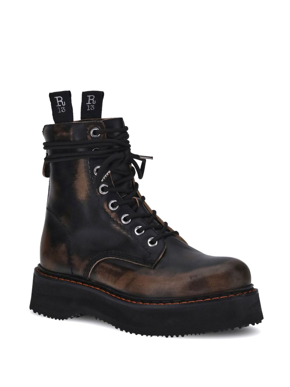 lace-up platform boots - 2
