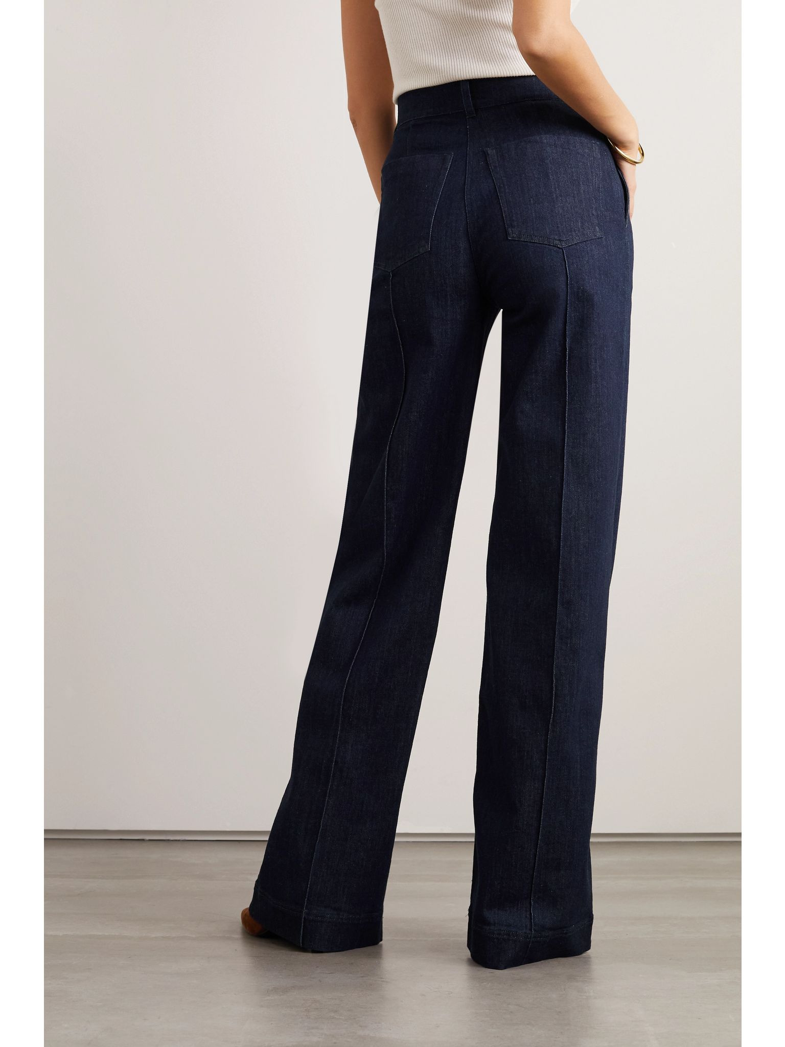 + NET SUSTAIN high-rise straight-leg stretch organic jeans Blue - 4