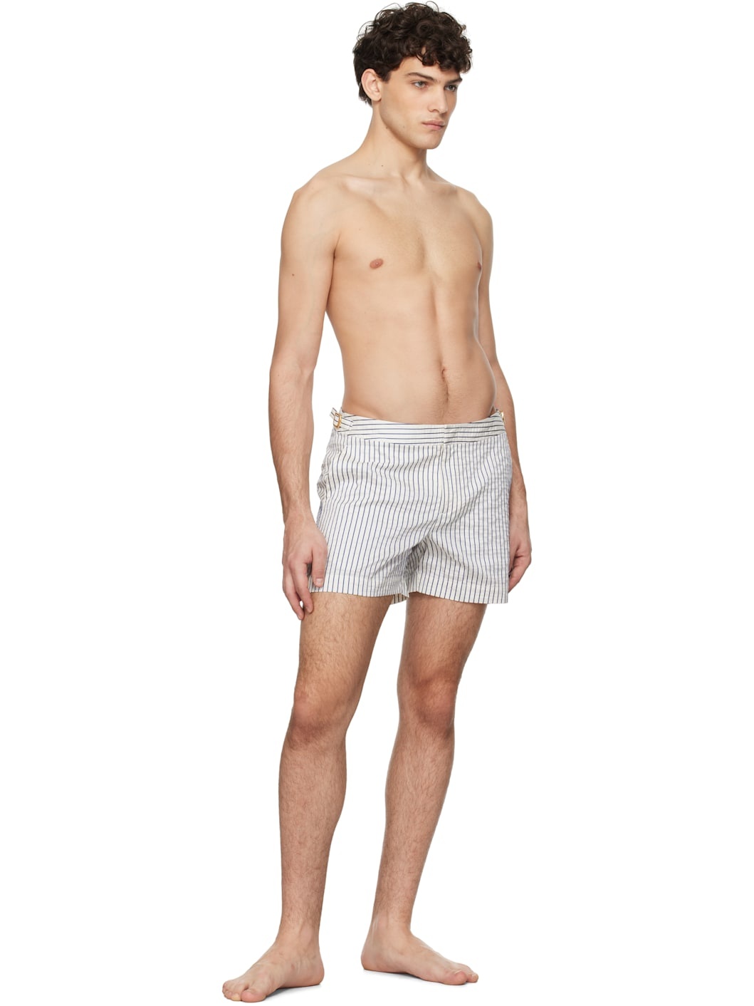 White & Navy Setter Swim Shorts - 4
