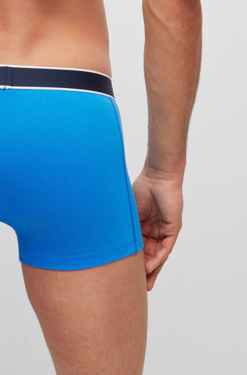 COTTON-BLEND TRUNKS WITH STRIPES AND LOGOS 5