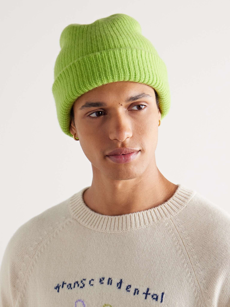 The Elder Statesman Watchman Ribbed Cashmere Beanie outlook