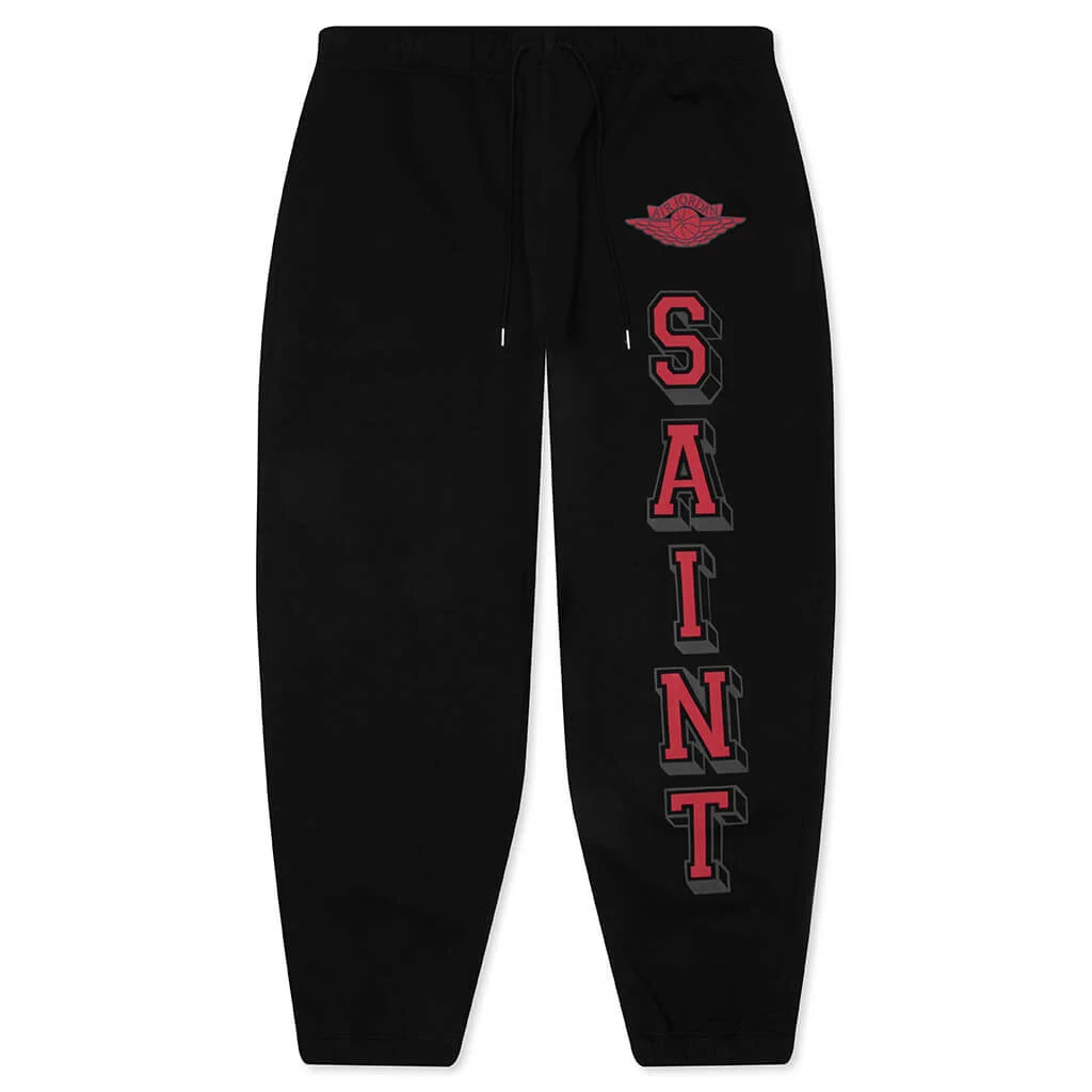 AIR JORDAN X SAINT MXXXXXX FLEECE PANTS - BLACK/UNIVERSITY RED - 1