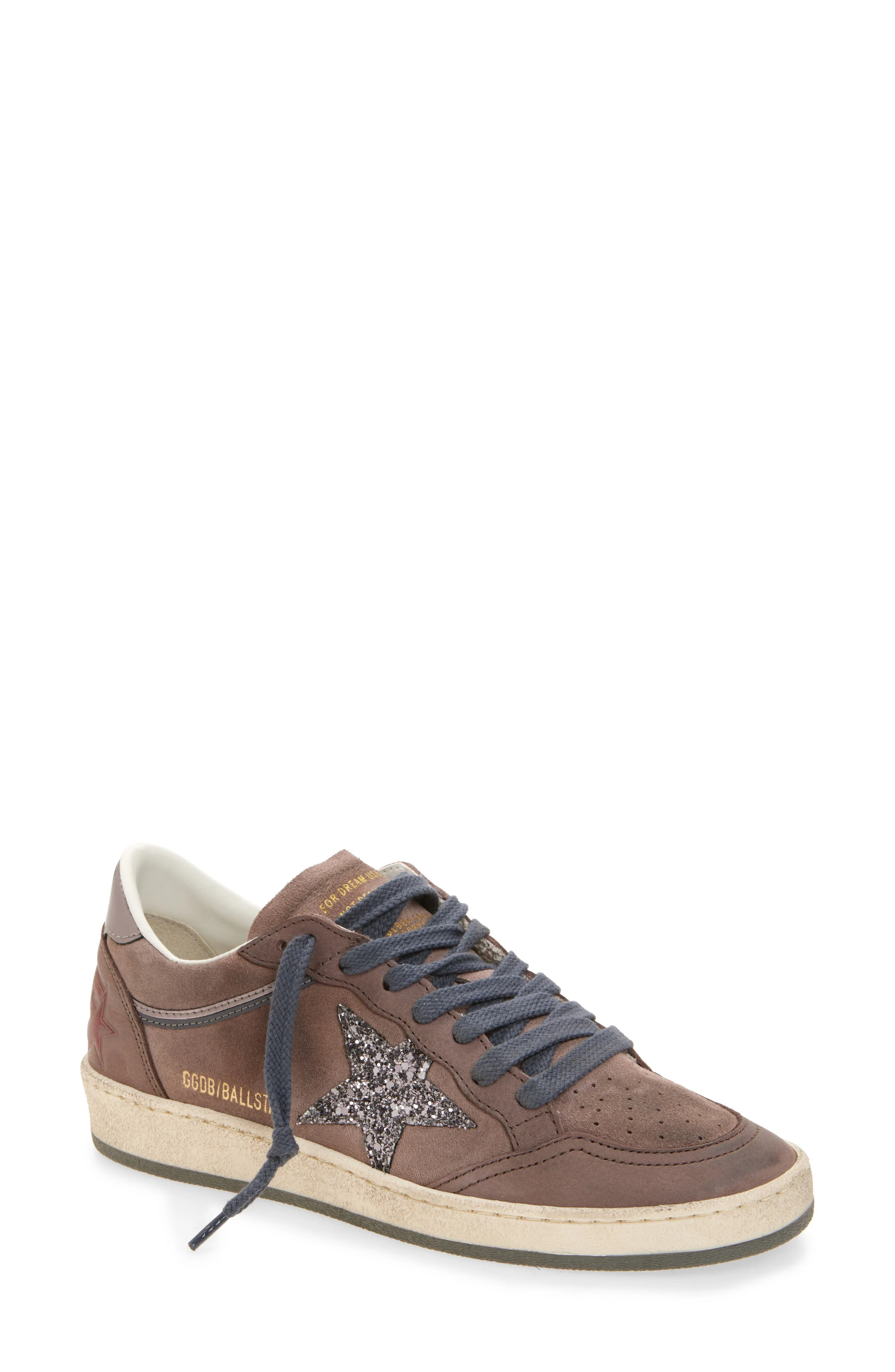 Golden Goose Ball Star Low Top Sneaker in Lavander Gey/Silver/Ametist at Nordstrom - 1