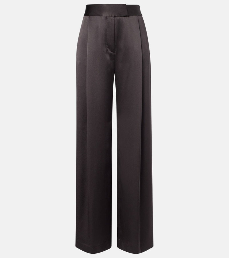 Silk satin wide-leg pants 1