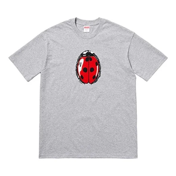 Supreme SS18 Ladybug Tee Heather Grey Printing Short Sleeve Unisex Gray SUP-SS18-0112 - 1