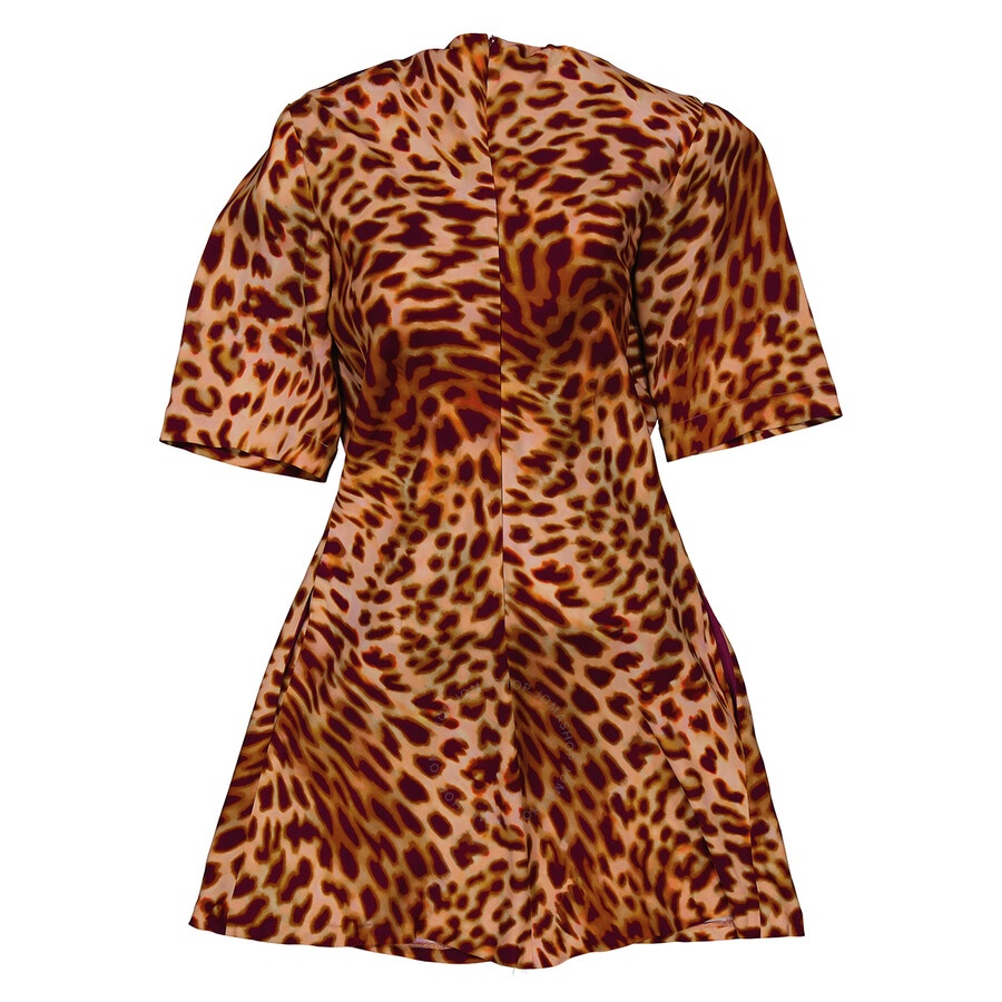 Stella McCartney Ladies Chain-Embellished Leopard Print Mini Dress - 2