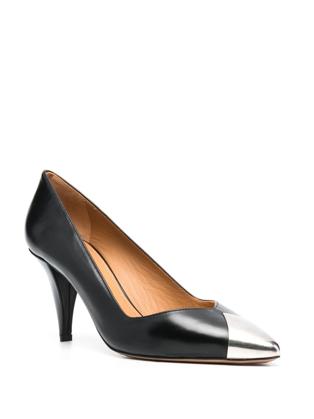 Palda 85mm metal-toecap leather pumps - 2