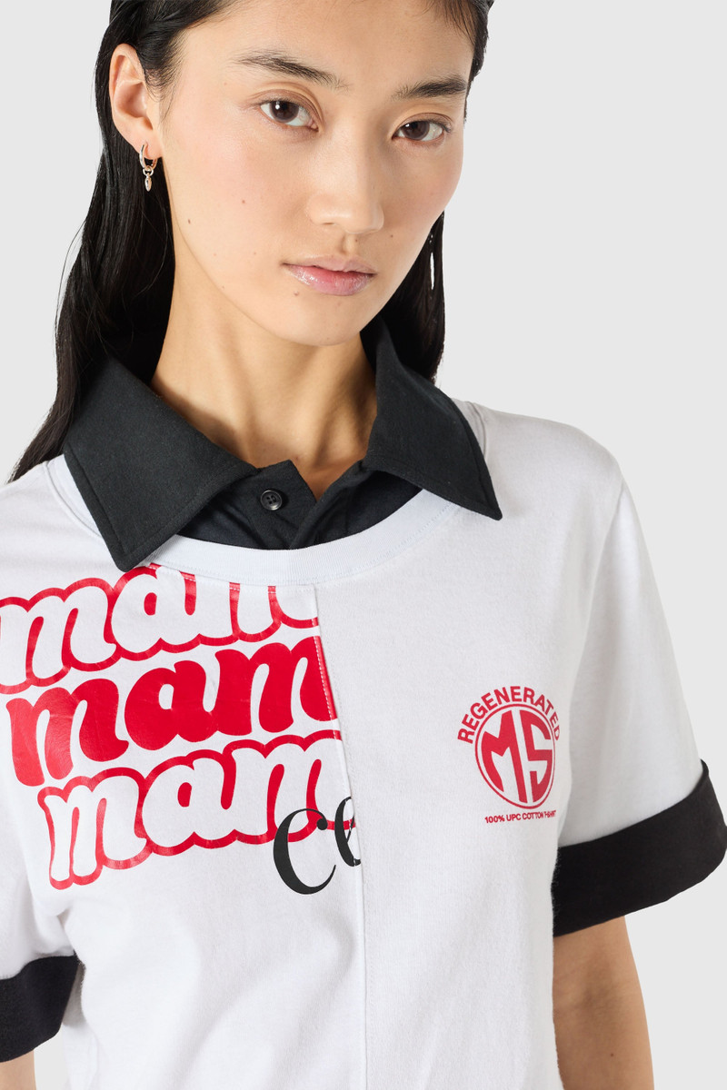 Marine Serre Upcycled jersey ss polo t-shirt outlook