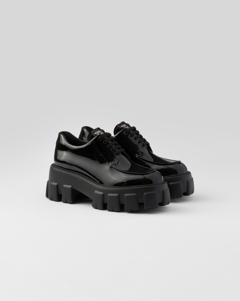 Monolith patent leather lace-up shoes 1