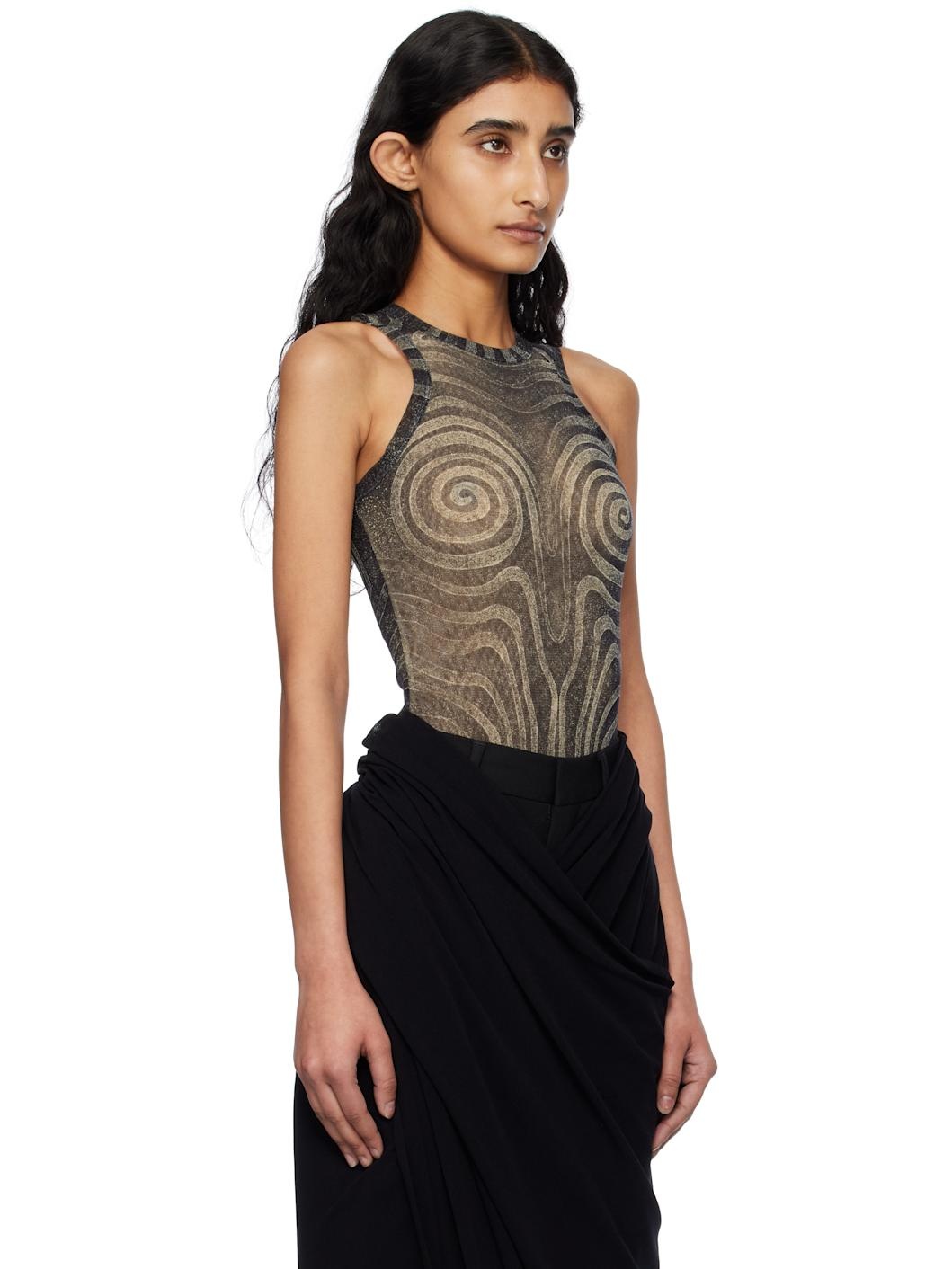 Black 'The Spirale' Bodysuit - 2