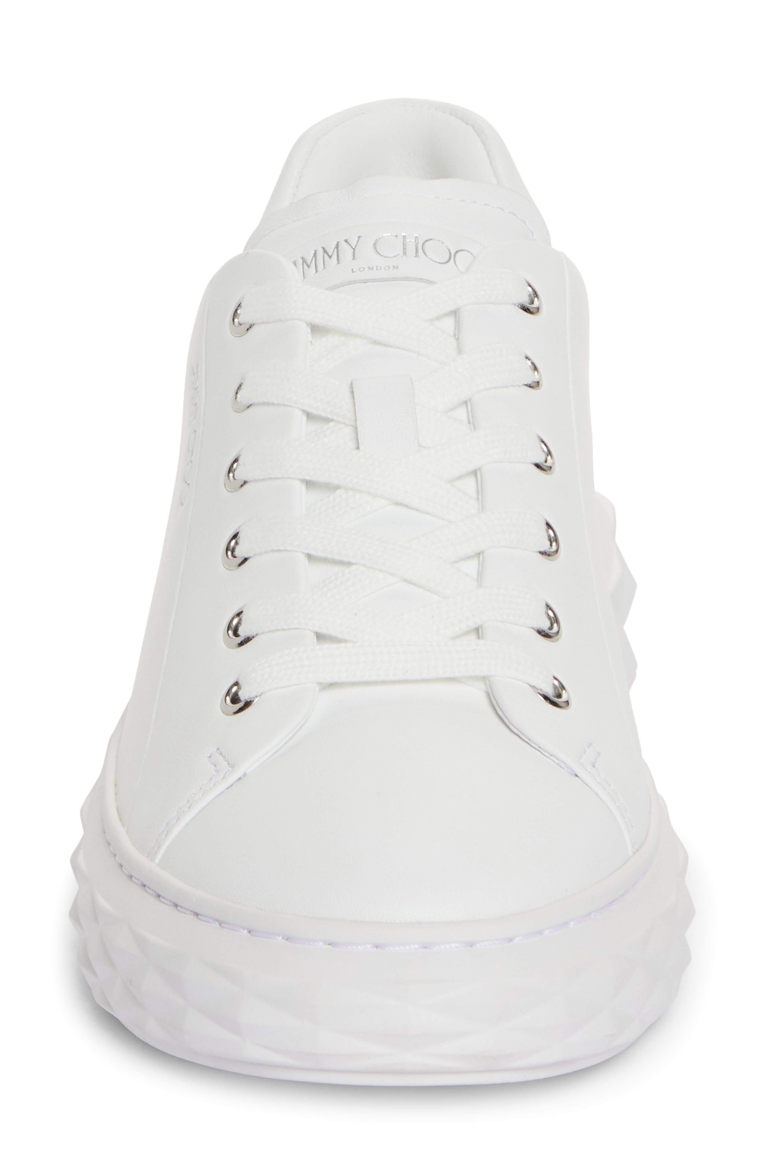Jimmy Choo Diamond Light Maxi Platform Sneaker in White/White at Nordstrom - 4