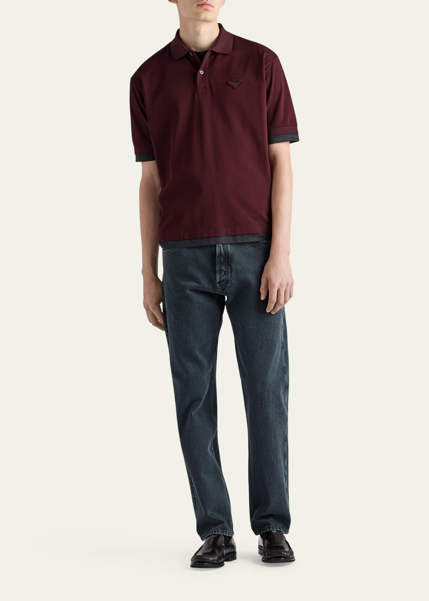 Men's Tipped Cotton Pique Polo Shirt - 2