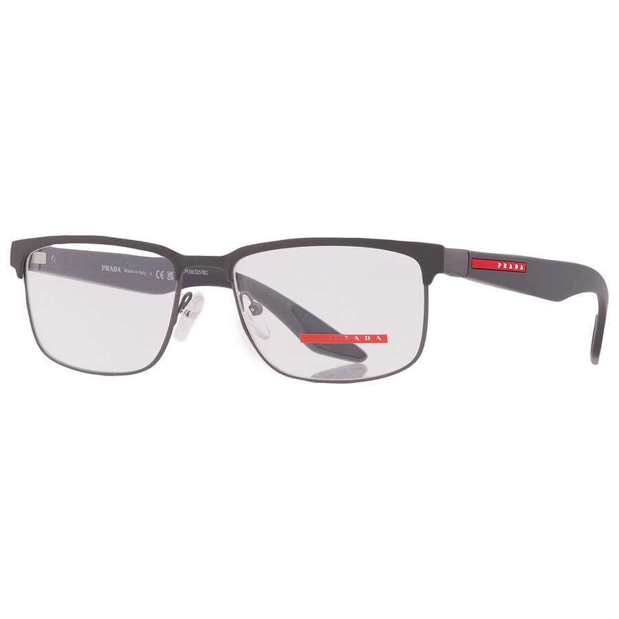 Prada Linea Rossa Demo Rectangular Men's Eyeglasses PS 51PV 06P1O1 56 - 2