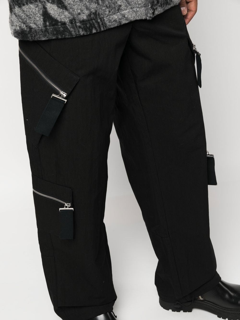 multiple-pocket straight-leg trousers - 5