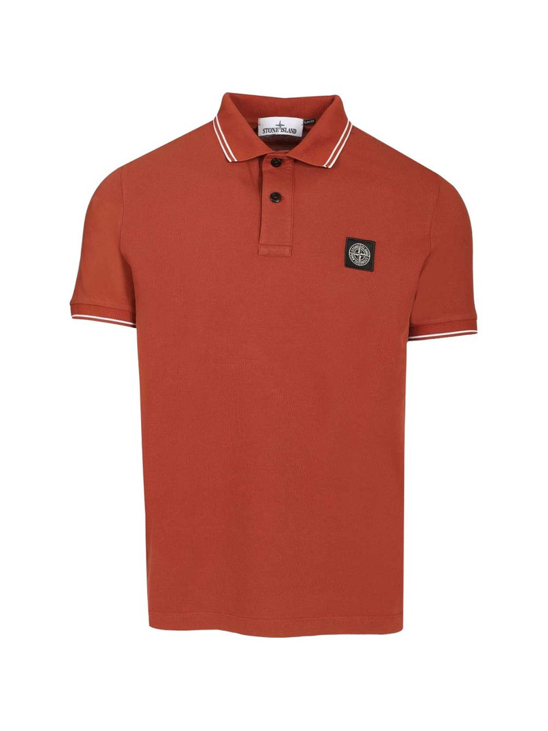 logo patch slim polo shirt 1
