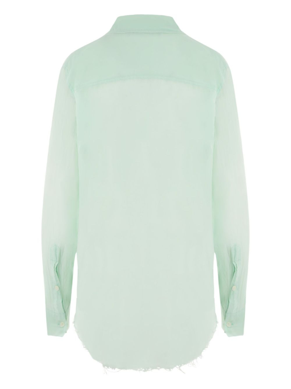 frayed-edge button-down shirt - 2