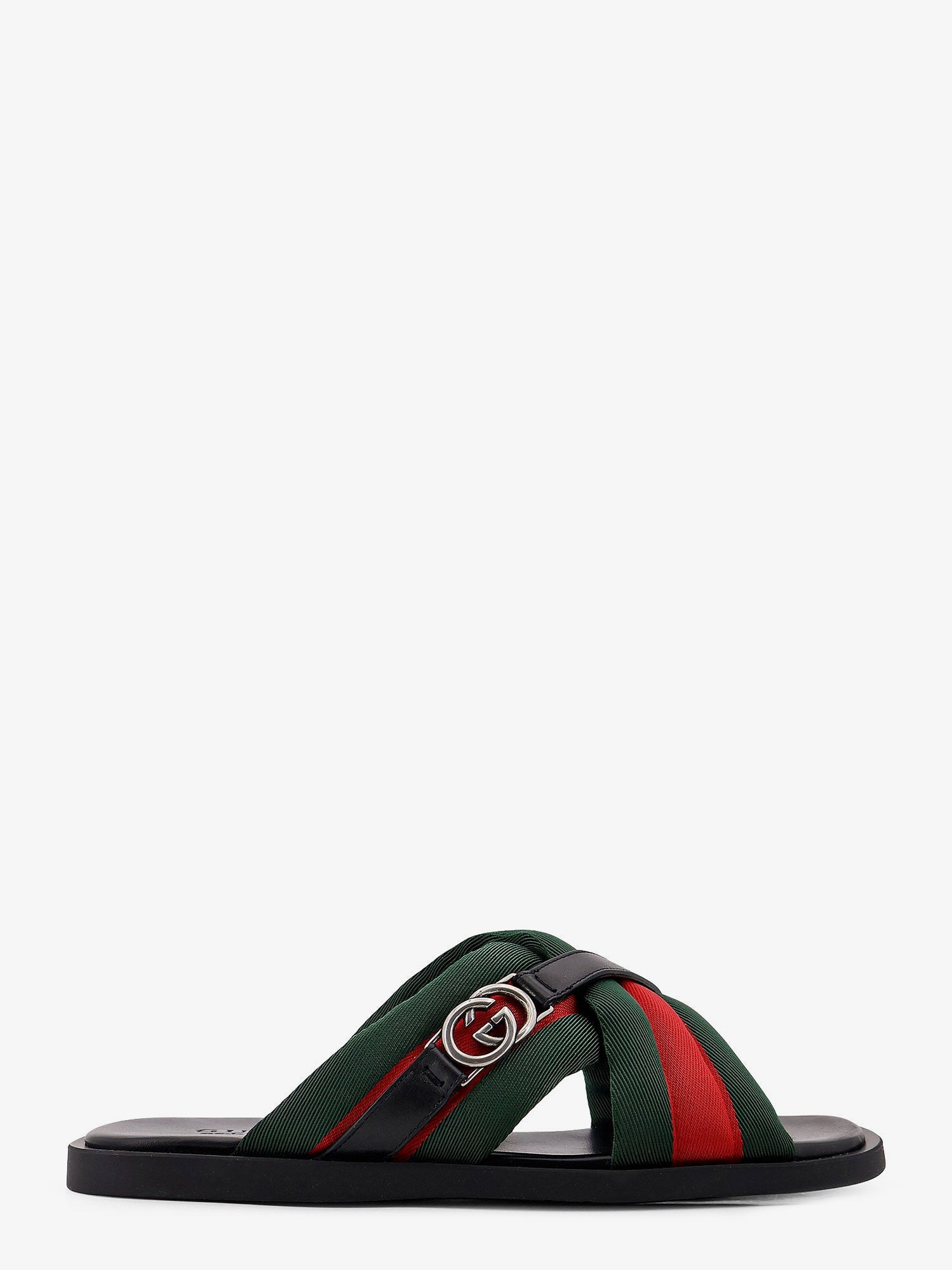 SANDALS WITH WEB DETAIL AND GG INCROCIO - 1