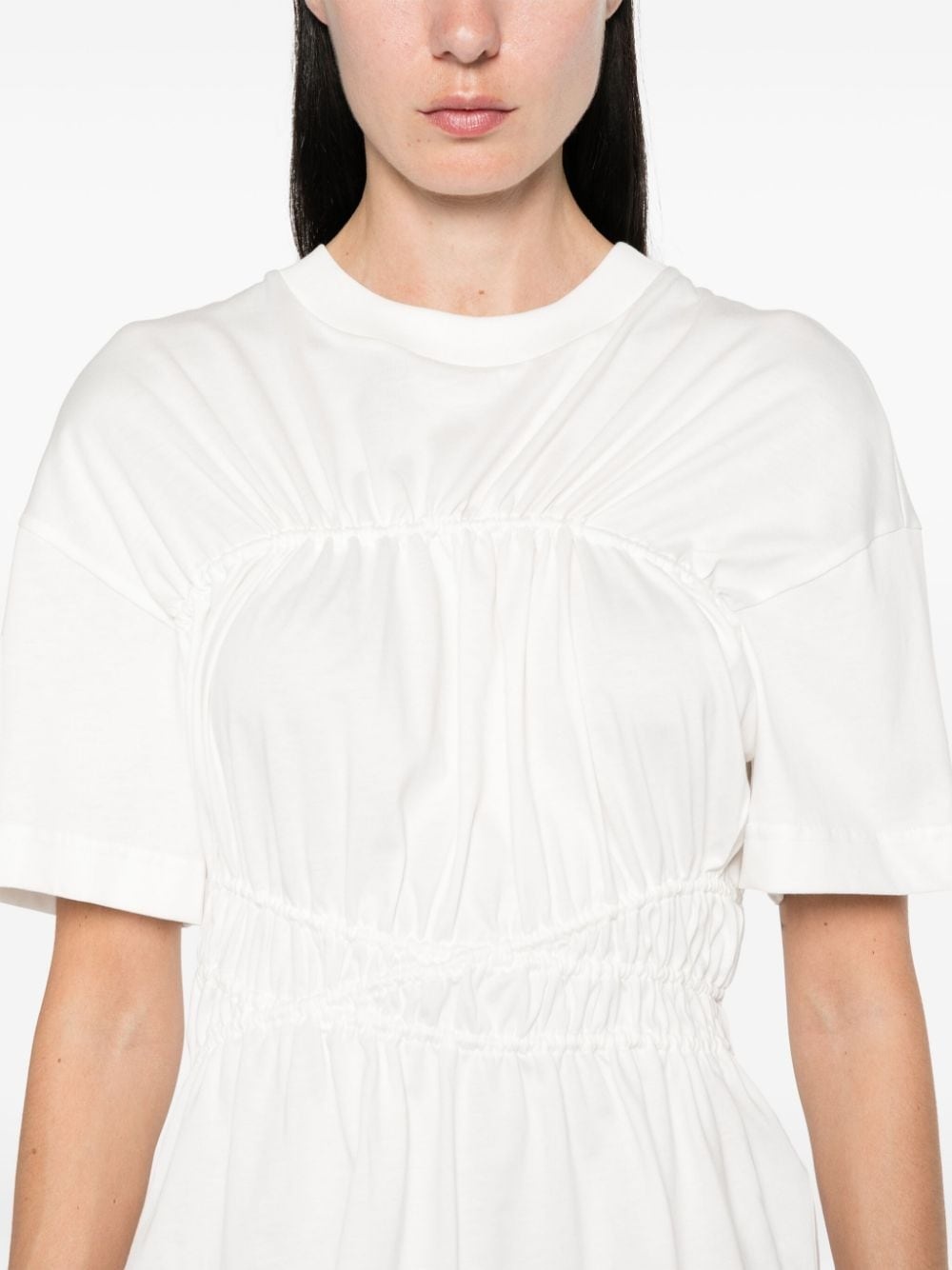 gathered detail T-shirt - 5