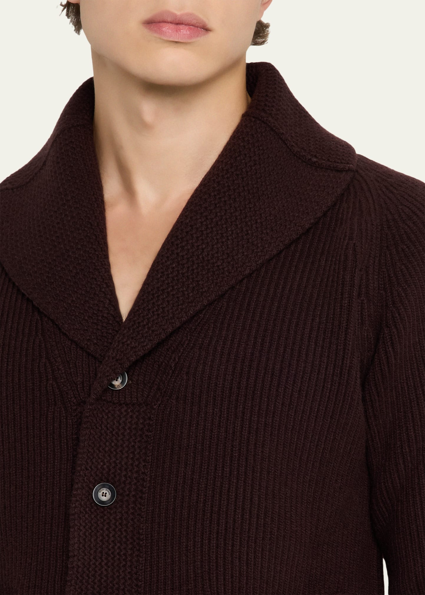 Men's The Solace Merino Wool Rib-Knit Cardigan - 5
