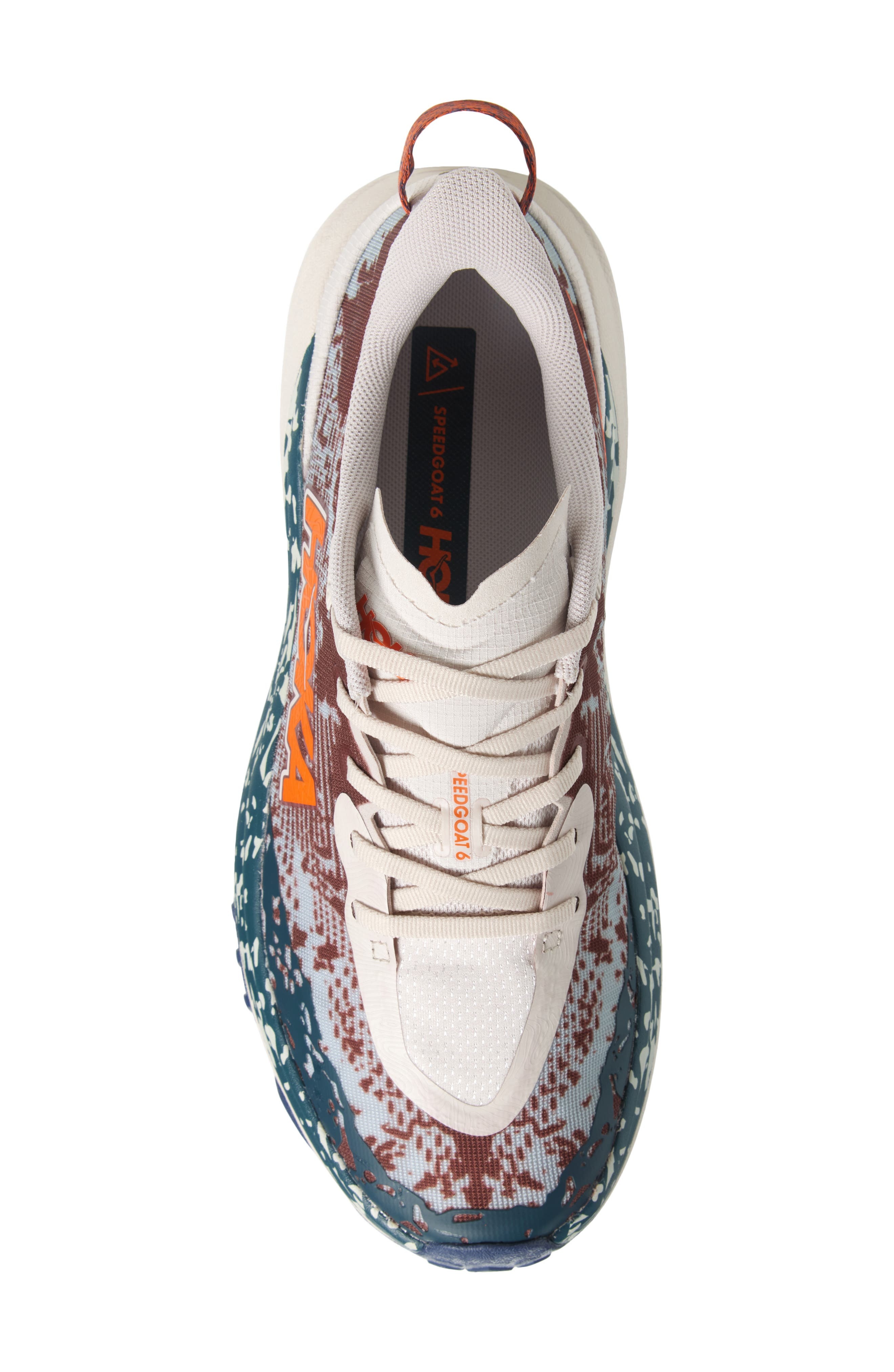 HOKA Speedgoat 6 Trail Running Shoe in Putty /Blue Twilight at Nordstrom - 5