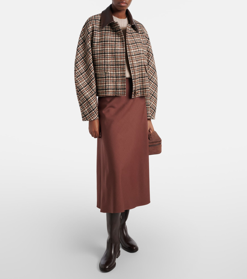 Brunello Cucinelli Wool-blend midi skirt outlook