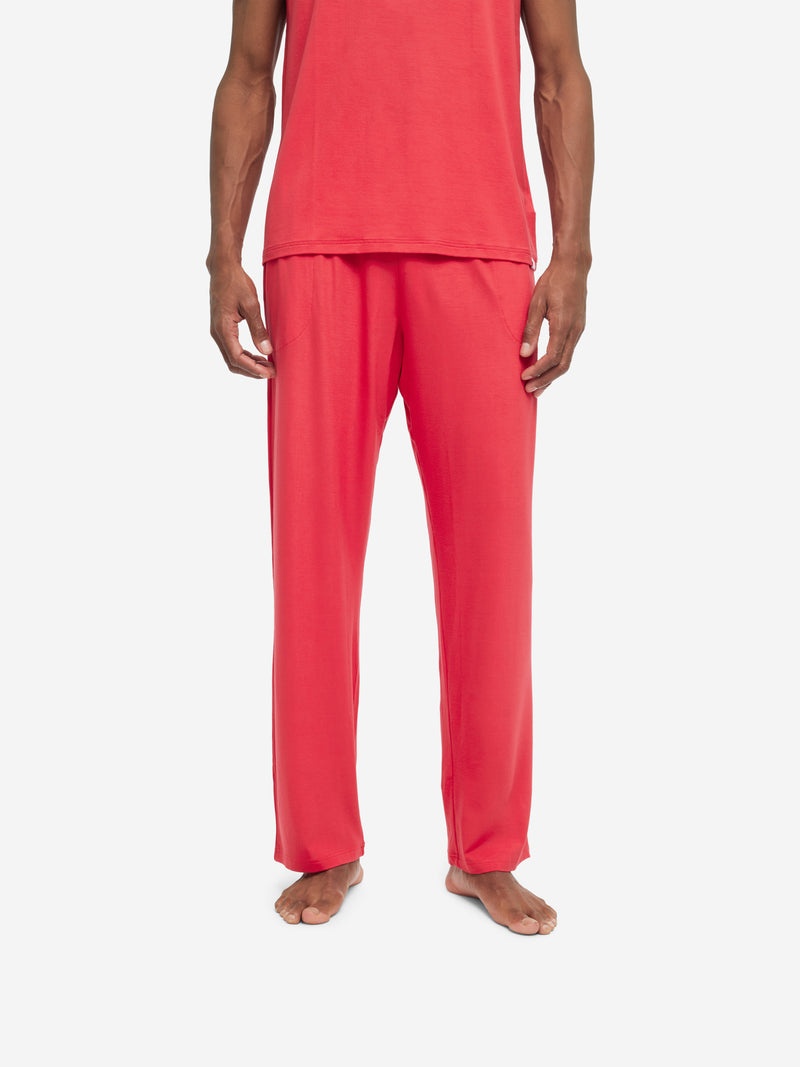 Men's Lounge Trousers Basel Micro Modal Stretch London Red - 2