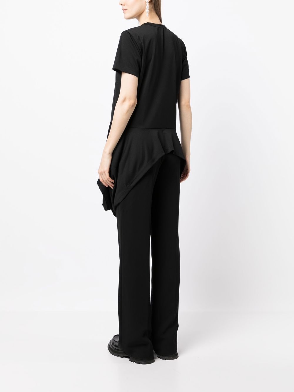 short-sleeve asymmetric T-shirt - 4