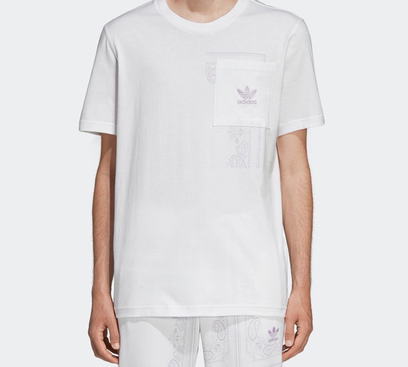 adidas originals Cashew Printing Big Pocket Short Sleeve White DX3657 - 3