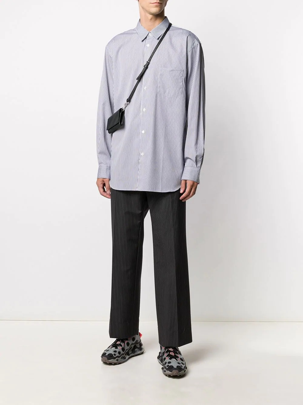 contrast striped pocket shirt - 2