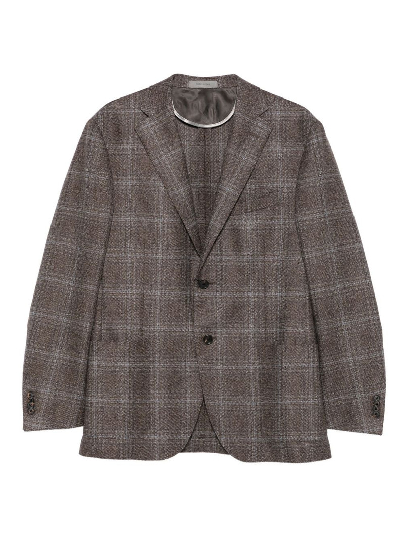 checked two-button blazer 1