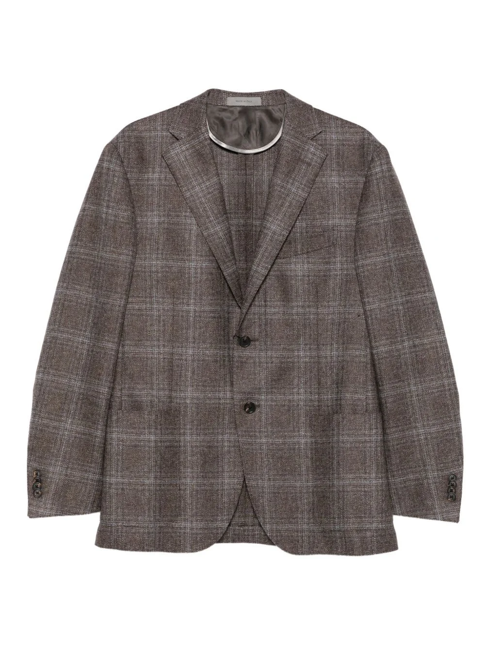 checked two-button blazer - 1