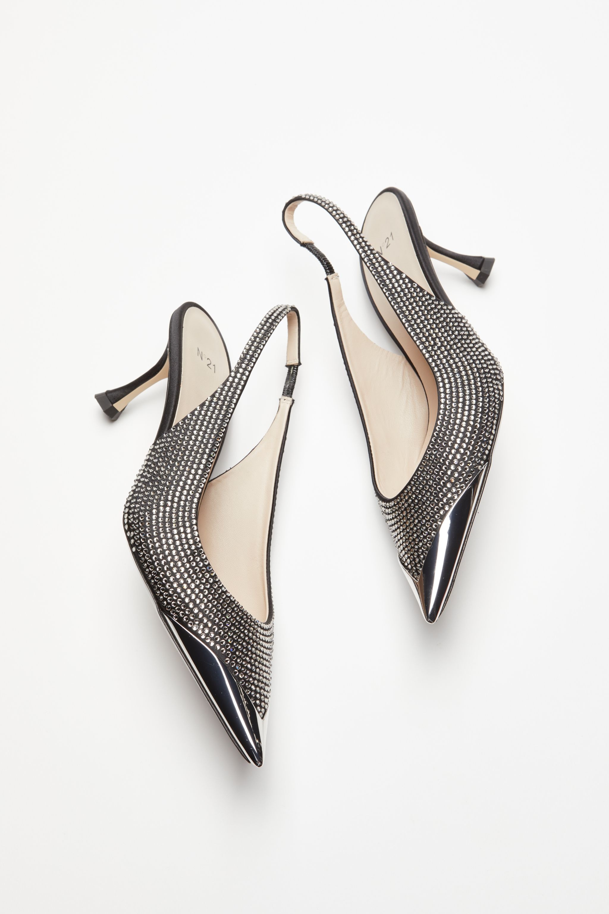 CRYSTAL-EMBELLISHED SLINGBACK PUMPS - 4
