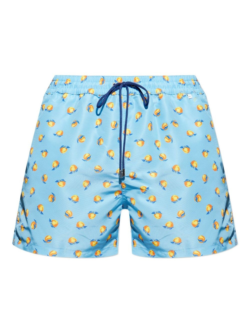peach-print swim shorts 1