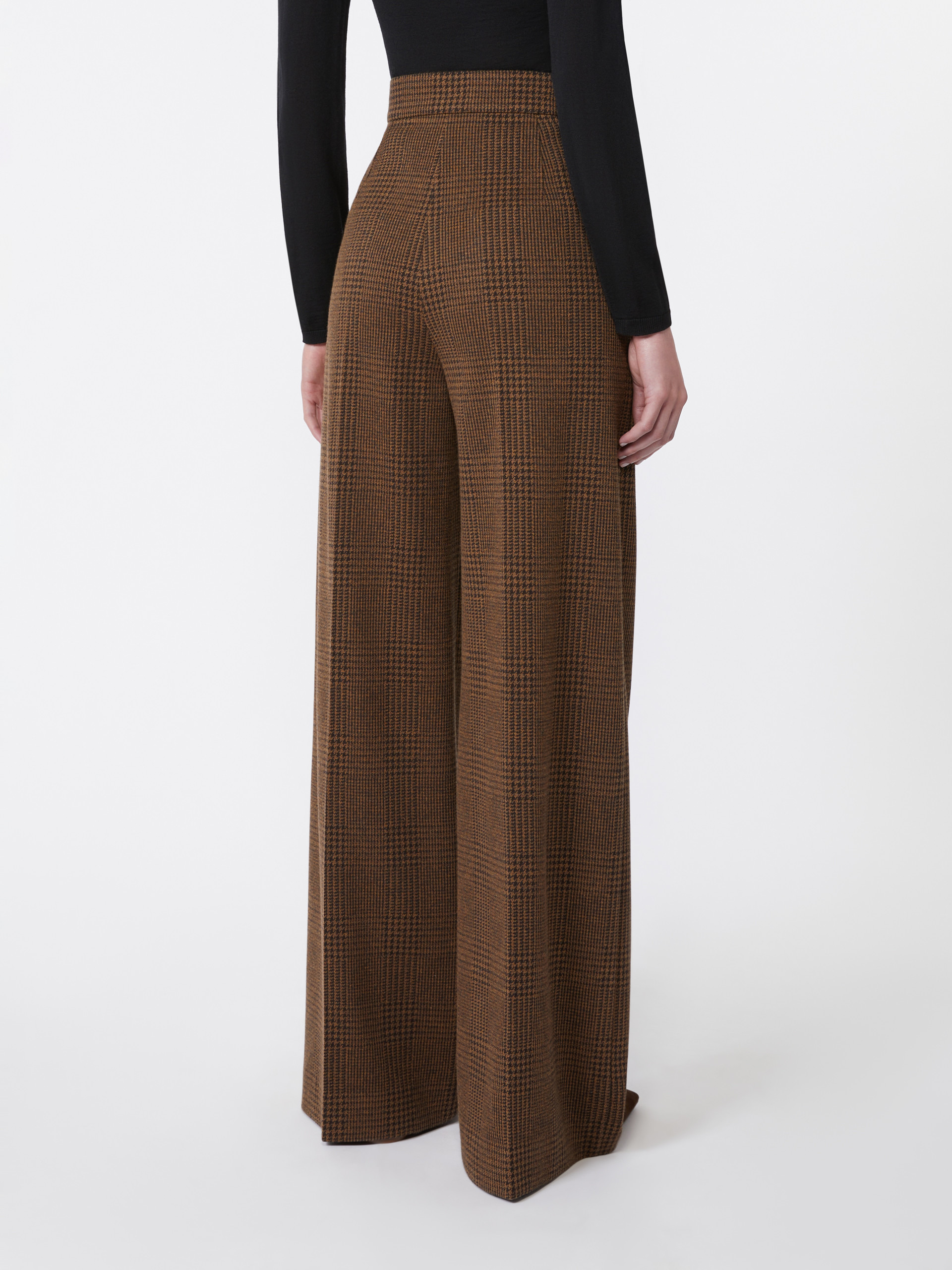 PONZA Patterned cotton and wool jersey trousers - 4