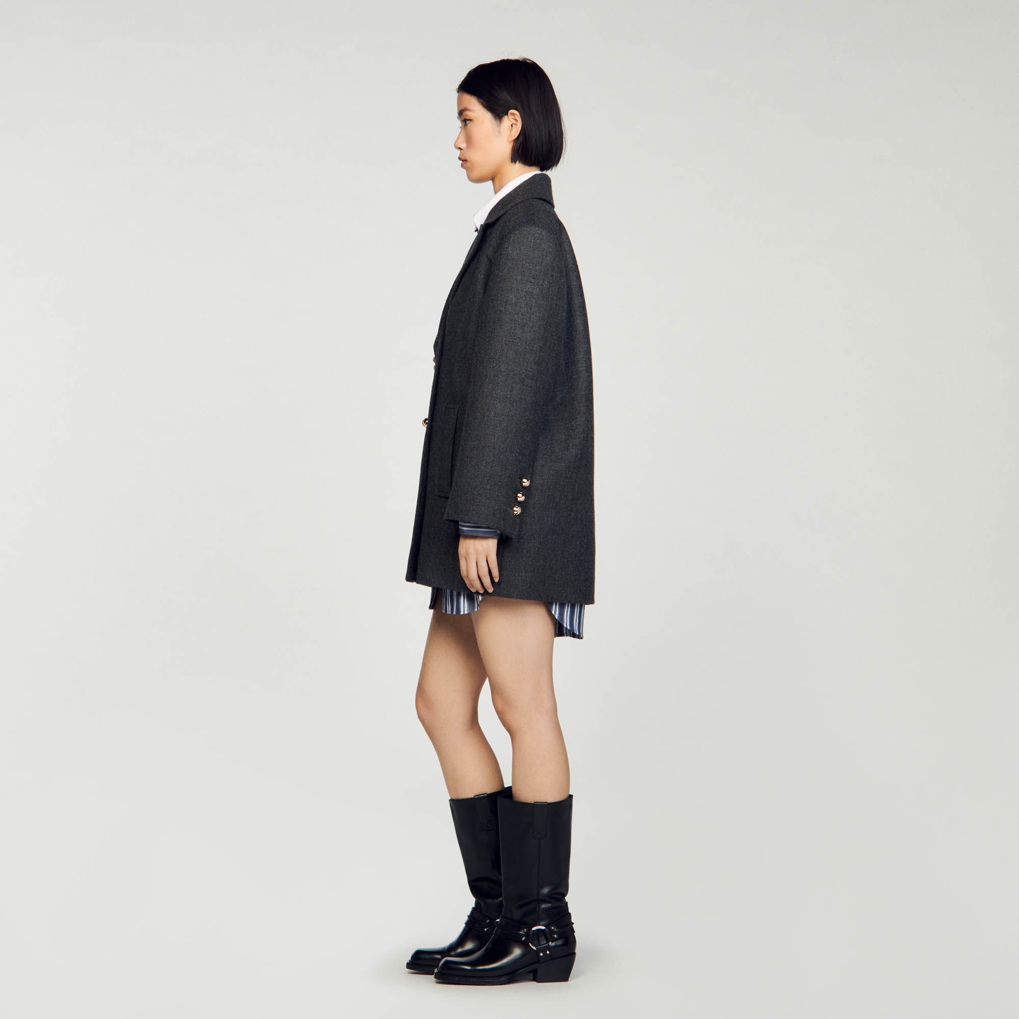 WOOL PEA JACKET - 7
