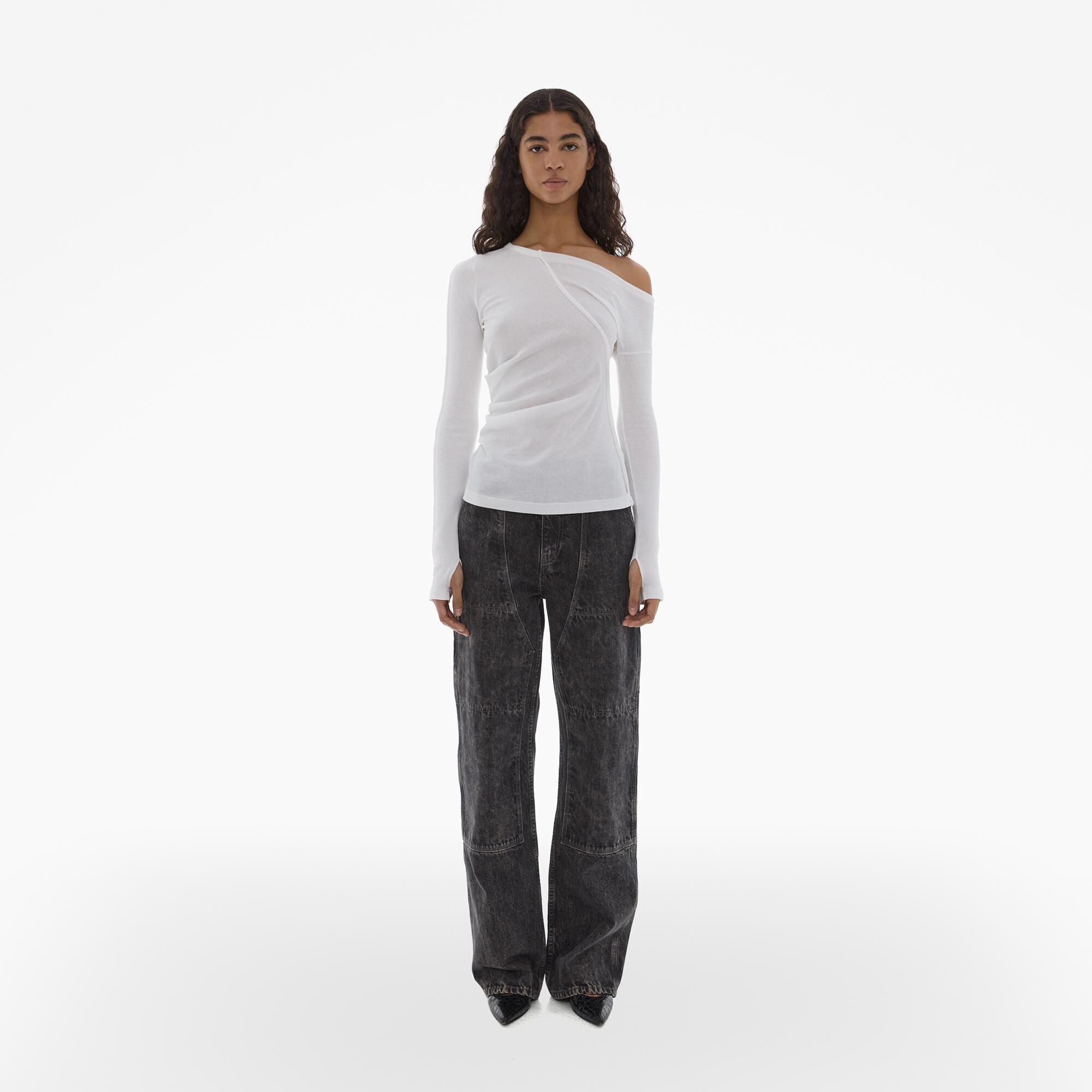 ASYMMETRIC LONG SLEEVE TOP - 2