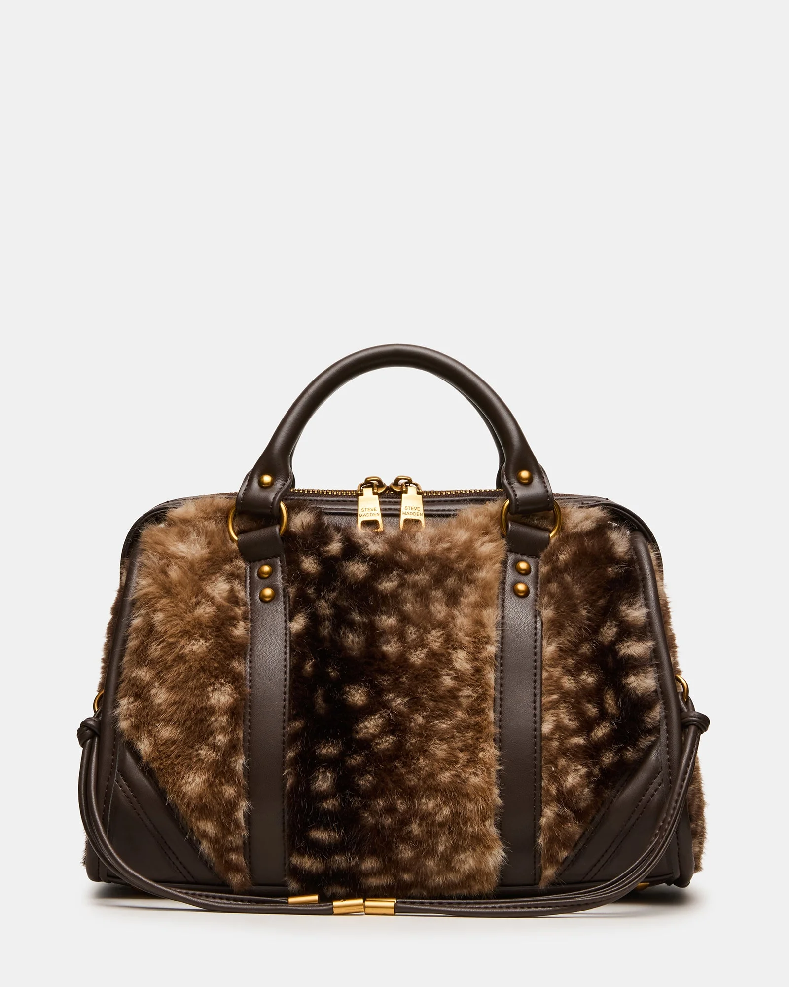 RIGGS FAUX FUR BAG CHOCOLATE - 1