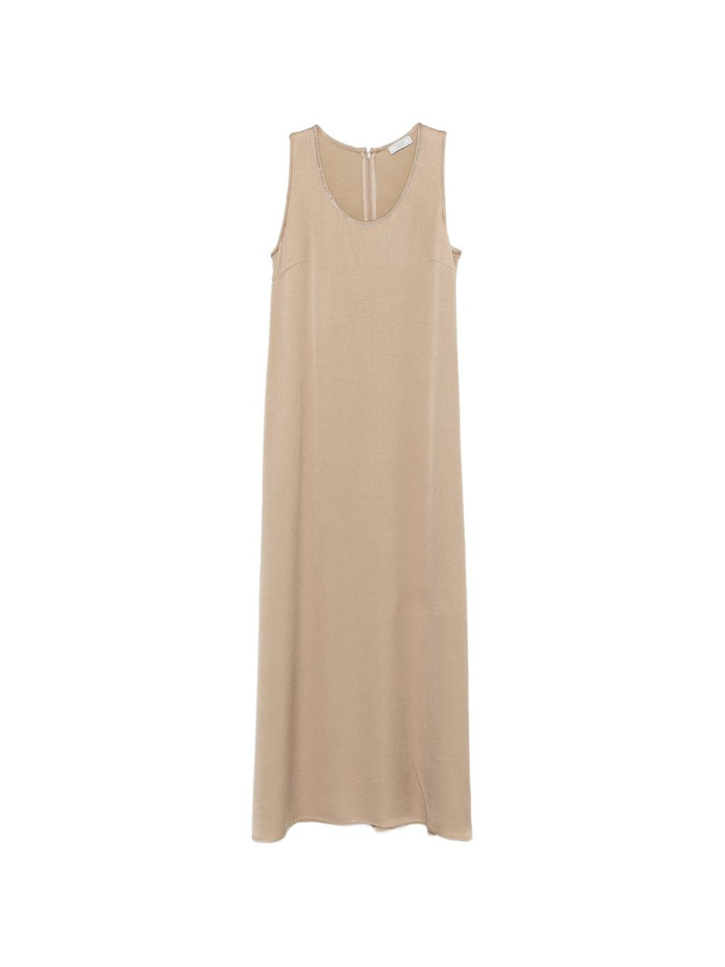 embellished-neck sleeveless midi dress 1