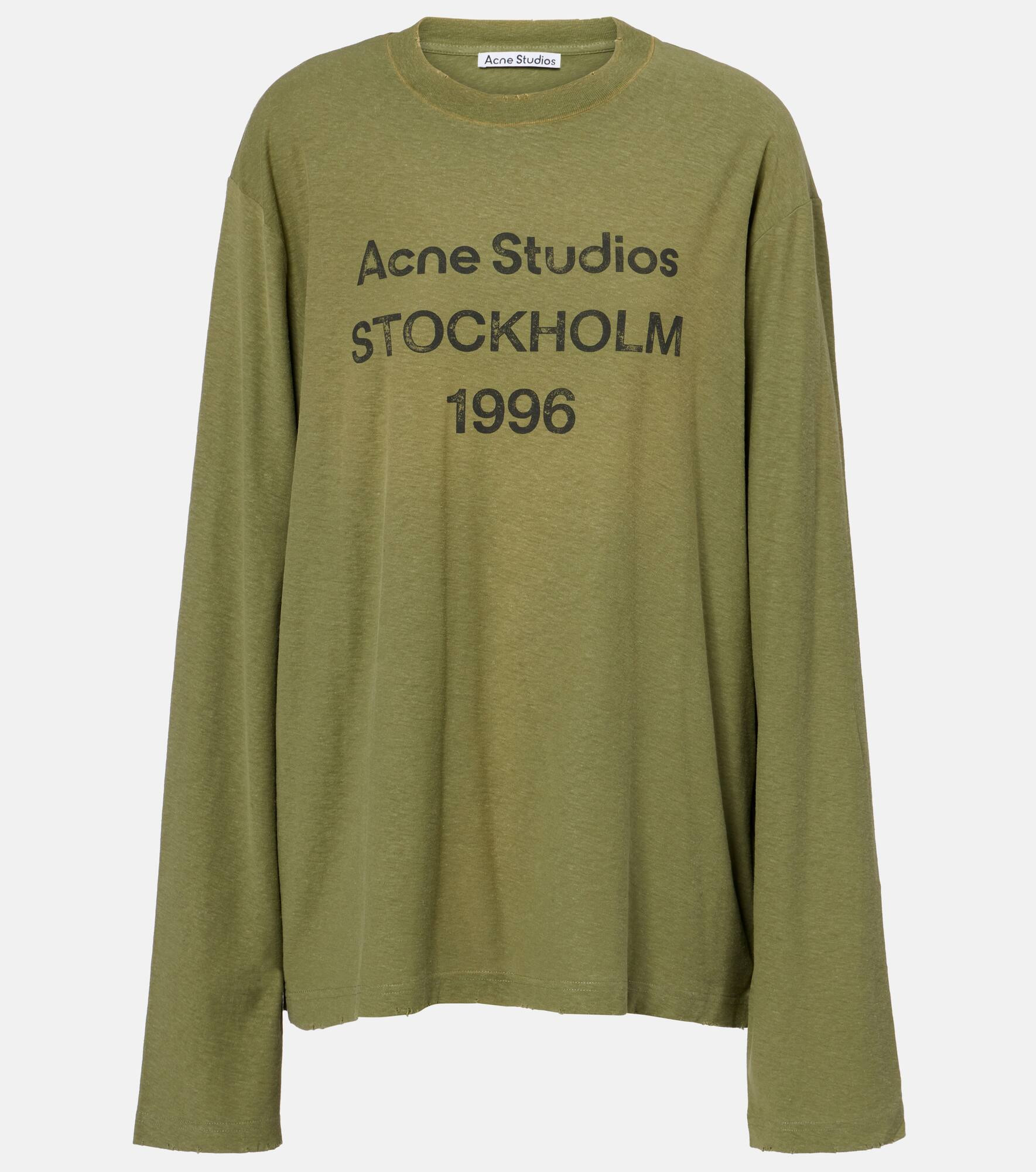 Logo printed cotton and hemp T-shirt - 1