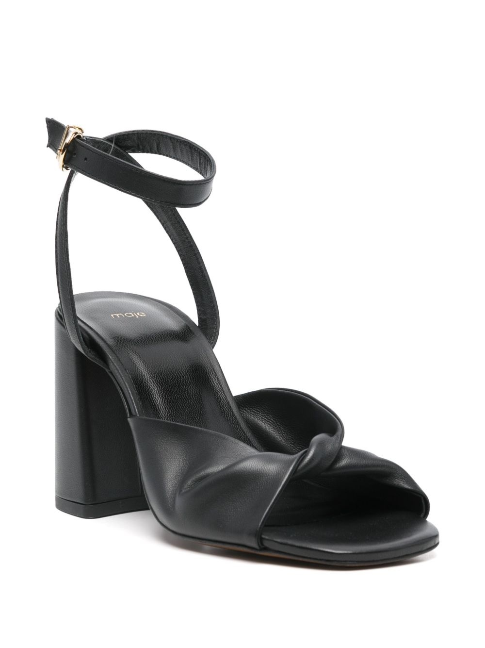 80mm leather sandals - 2