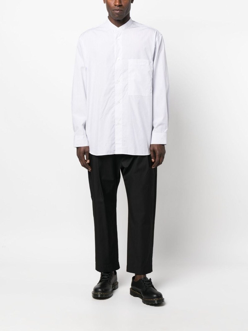 Studio Nicholson band-collar cotton shirt outlook