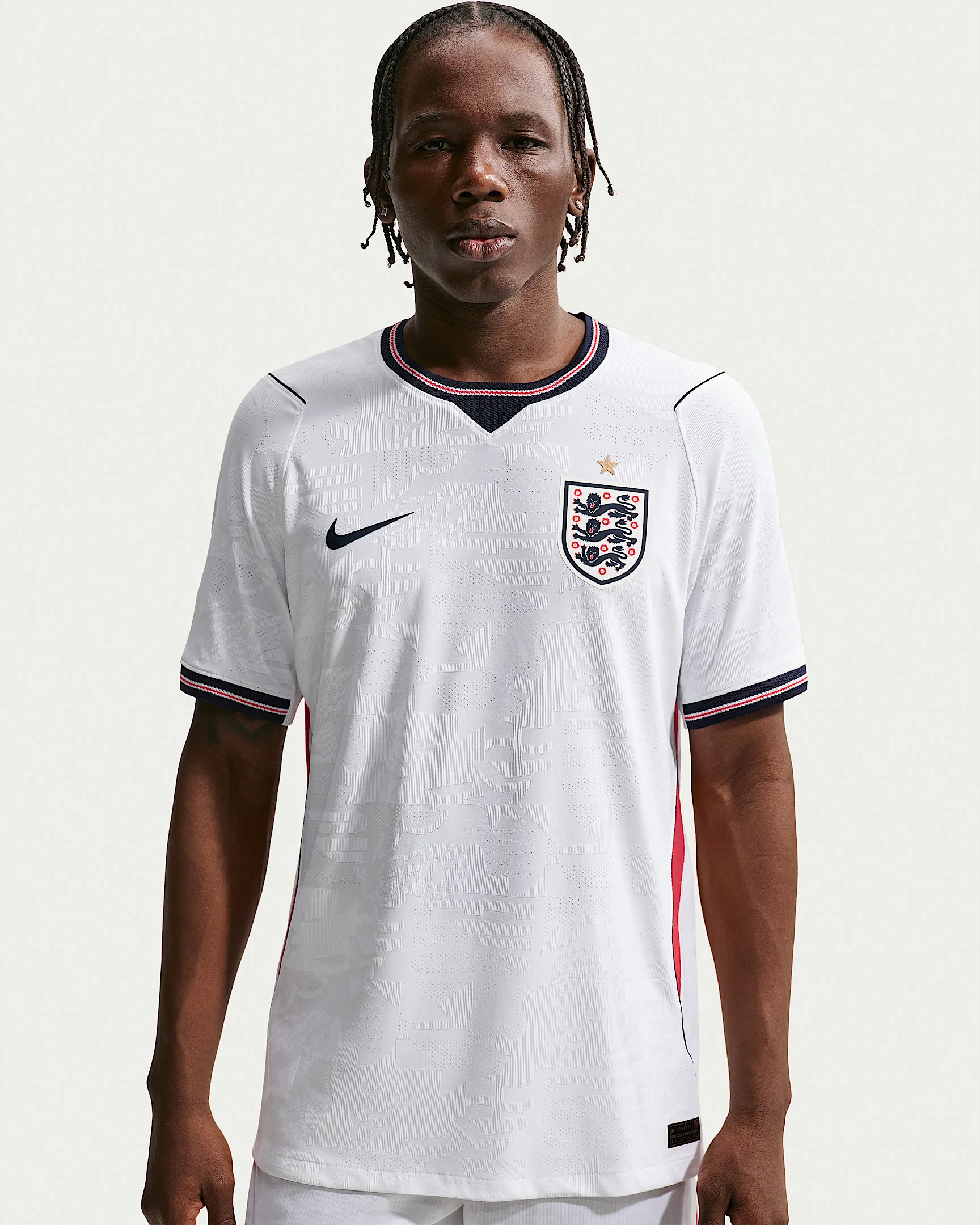 England 2026 Match Home Men's Nike Aero-FIT Soccer Authentic Jersey - 1