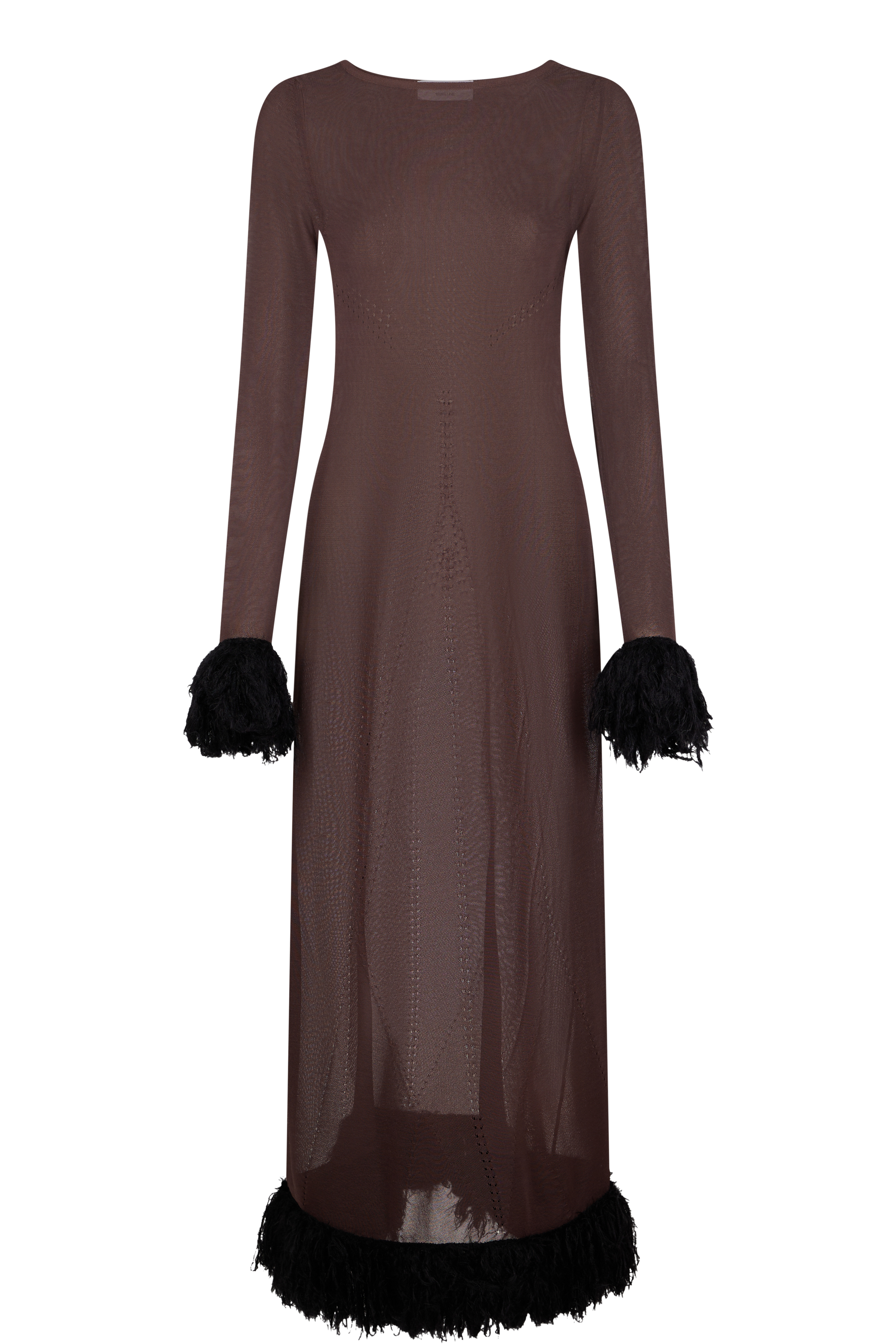 Sheer Knit Maxi Dress - 1