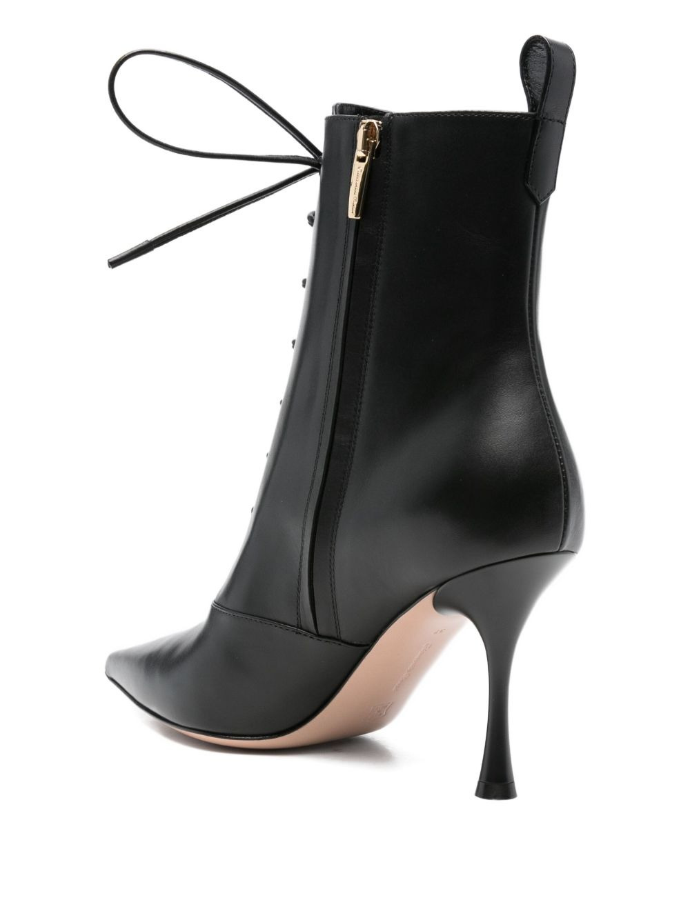 85mm lace-up pointed-toe boots - 3